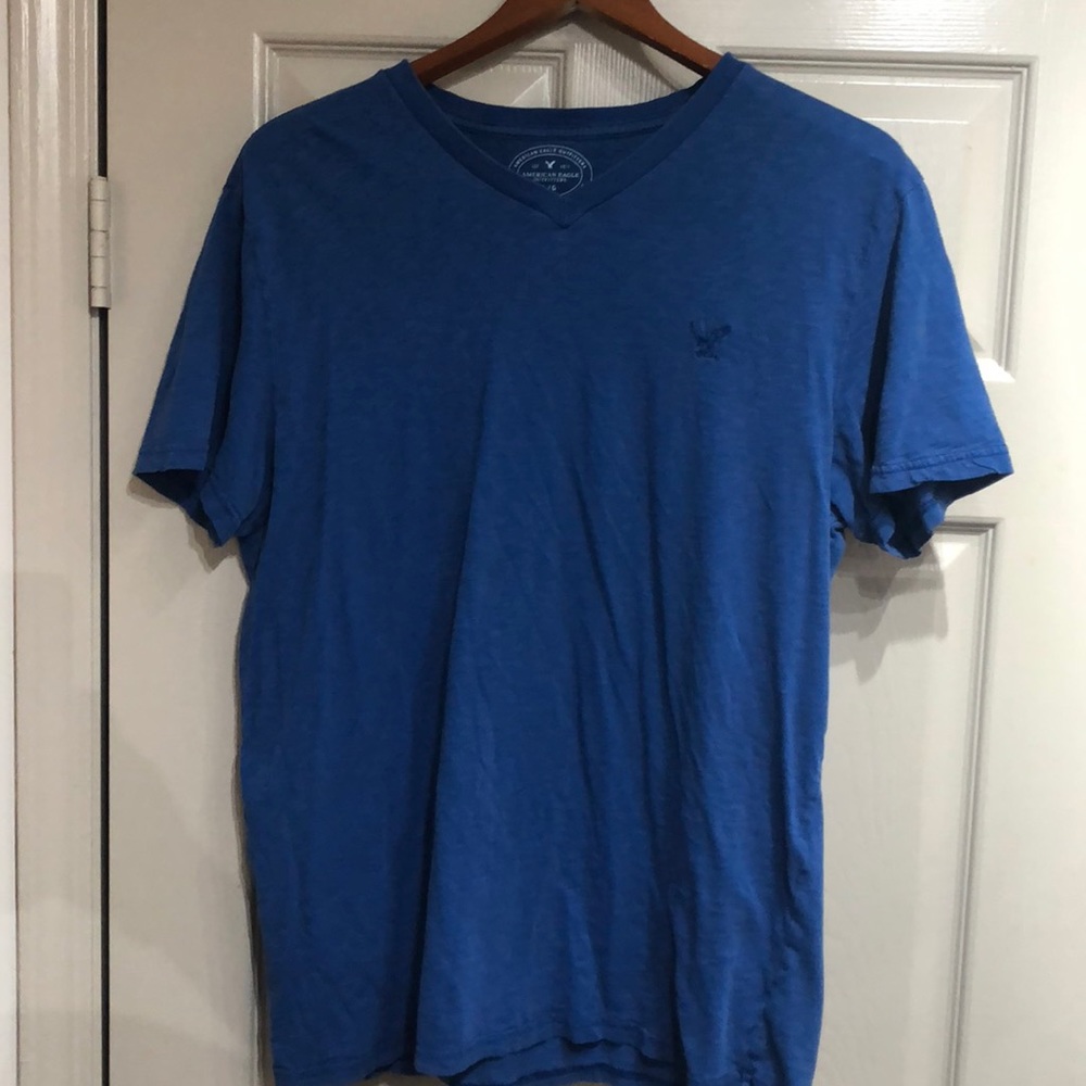 Men’s Blue American Eagle AE Legend V-Neck T-Shirt